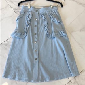 Light blue midi skirt